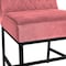 Armen Living Napoli Pink Velvet and Black Leg Modern Accent Dining Chair, PK2 LCNPSIPNK - alternate 5